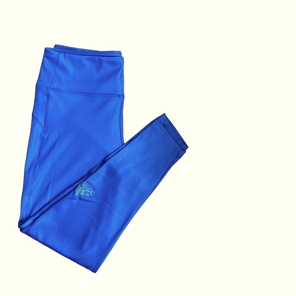 Adidas Women’s Size L Primegreen Aeroready Navy Blue Active Leggings